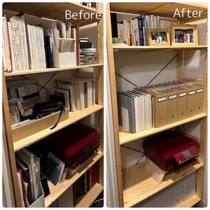 書棚のビフォアアフター